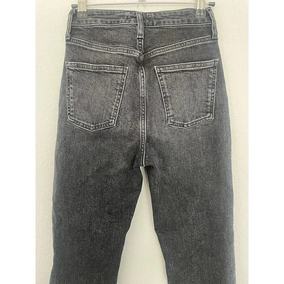 Agolde High Rise Straight Leg Jeans Womens Size 24 Black Vintage - Picture 10 of 12